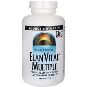 Мультивітаміни Source Naturals Elan Vital Multiple 180 таблеток (SN0061)