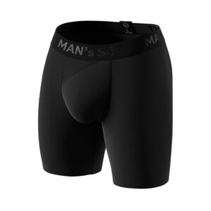 Чоловічі анатомічні боксери з бавовни Anatomic Long 2.0 Black Series чорний MAN's SET 2XL