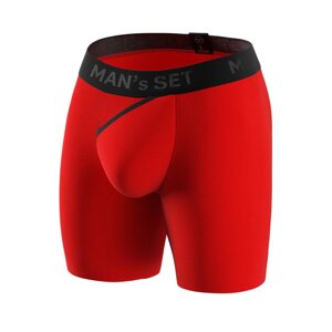 Чоловічі анатомічні боксери з бавовни Anatomic Long 2.0 Black Series червоний MAN's SET L