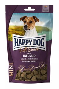 М'які ласощі Happy Dog Soft Snack Mini Ireland для собак дрібних порід зі смаком лосося та кролика 100 г (61259)