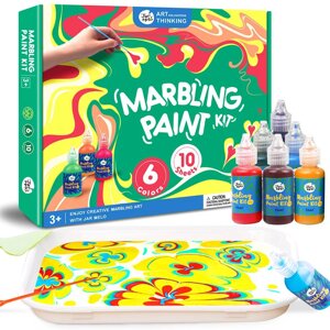 Набір для малювання на воді Jar Melo 6 квіти Marbling Kit. Набір для марморування (JA 91487)