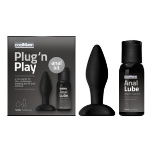 Набір з анальної пробки і лубриканта Coolmann Plug and Play Duo Set Cobeco