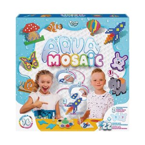 Набір креативної творчості "Aqua Mosaic" Danko Toys AM-01-02, 16 квіти намистинок