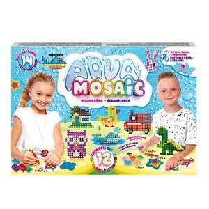 Набір креативної творчості "Aqua Mosaic" Danko Toys AM-01-03, 12 квіти намистинок