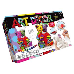 Набір креативної творчості "ART DECOR" Danko Toys ARTD-01 укр розфарбуй фігурку Ведмедик