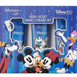 Набір кремів для рук із екстрактом алое JMsolution Life Vera Violet Hand Cream Set Disney100 3х50 мл