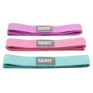 Набір гумок для фітнесу AOLIKES RB-3607 3шт Green+Pink+Violet (12062-71802)