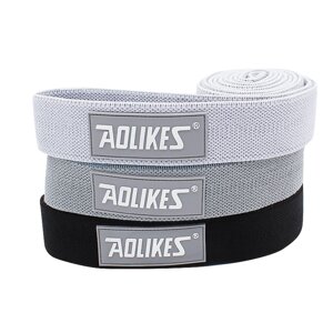 Набір гумок для фітнесу AOLIKES RB-3607 3шт Light gray+Gray+Black (12062-71816)