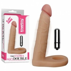 Насадка на пеніс для анальної стимуляції Lovetoy The Ultra Soft Double Vibrating 6.25