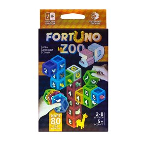 Настільна розважальна гра "Fortuno ZOO 3D" Danko Toys G-F3D-02-01U українською мовою