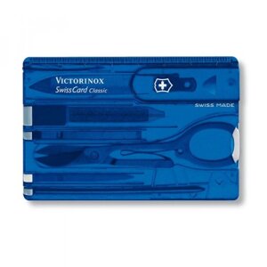 Ніж Victorinox SwissCard Transparent Синій (1049-Vx07122. T2)