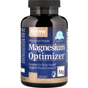 Оптимізатор Магнію, Magnesium Optimizer, Jarrow Formulas, 200 таблетки