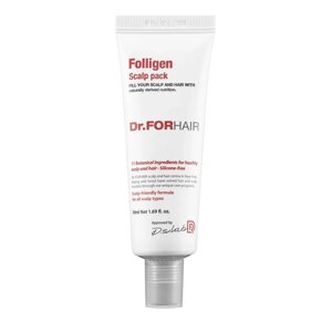 Оздоровча маска для шкіри голови Dr. FORHAIR Folligen Scalp Pack 50 мл