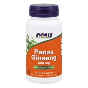 Panax Ginseng Now Foods Корінь женьшеню 500 мг у капсулах №100