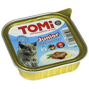 Паштет для кошенят TOMi junior із куркою 100 г (4003024320037)