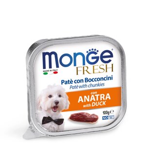 Паштет для собак усіх порід Monge Dog Fresh Adult із качкою 100 гр