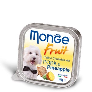 Паштет для собак усіх порід Monge Dog Fruit Adult зі свининою та ананасом 100 гр (1507807656)