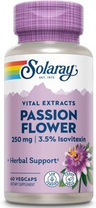 Пасифлор екстракт Passion Flower Aerial Extract Solaray 250 мг 60 вегетаріанських капсул