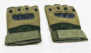 Тактичні рукавички з відкритими пальцями Tactical Gloves L Олива (GLL-O)