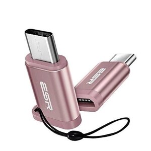 Перехідник Micro USB до USB-C Esr Рожевий (3291378)