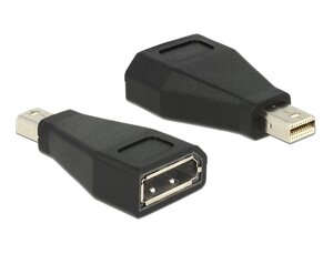 Перехідник моніторний Lucom DisplayPort-mini F/M 2560x1600dpi адаптер чорний (62.07.1984)