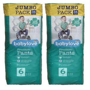 Підгузки-трусики Babylove Premium 6 xxl JUMBOPACK 18-30 кг 72 шт