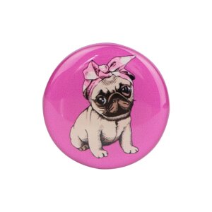 Попсокет тримач-підставка для смартфона ANCHOR PopSocket Circle Pug 06 Рожевий