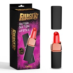 Посасуючий вібратор під виглядом губної помади Chisa Erotism Suction Lipstick