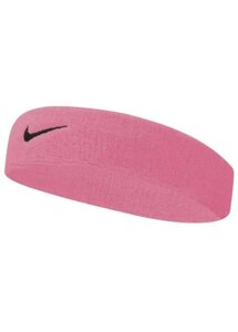 Пов'язка на голову NIKE swoosh headband PINK GAZE/OIL GREY - N. 000.1544.677. OS 58см рожевий