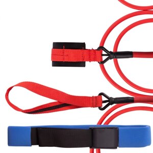 Поясний тренажер для плавання SP-planeta swimming safety CORD WITH BELT PL-3035 червоний