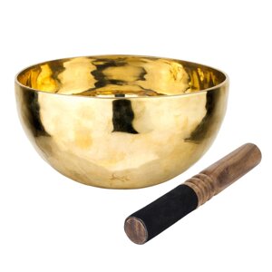 Співоча чаша Тибетська Singing bowl Ручна холодна кування 23/23 / 10.5см Бронза полірована (27399)