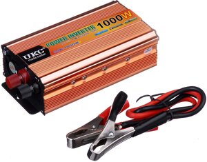 Перетворювач напруги інвертор UKC SSK 1000W AC/DC 12V-220V Gold (3_00374)