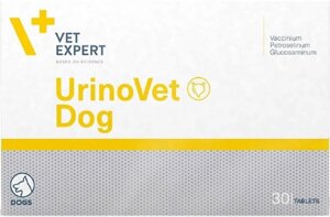 Препарат для собак при захворюваннях сечової системи VetExpert UrinoVet Dog 30 таблетки (5907752658181)