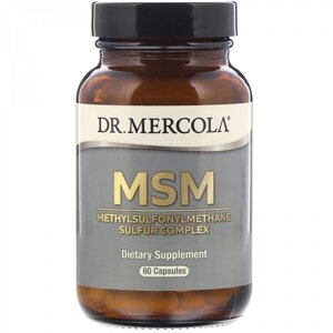 Препарат для суглобів і зв'язок Dr. Mercola MSM Methylsulfonylmethane Sulfur Complex 60 Caps