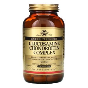 Препарат для суглобів і зв'язок Solgar Glucosamine Chondroitin Complex Extra Strength 150 Tabs