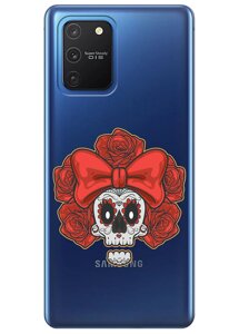 Прозорий силіконовий чохол iSwag для Samsung Galaxy S10 Lite з малюнком - Готичний череп (KS3479)