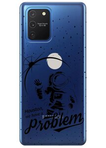 Прозорий силіконовий чохол iSwag для Samsung Galaxy S10 Lite з малюнком - Космонавт з проблемою (KS3481)