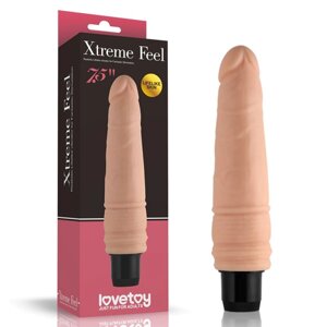 Реалістичний вібратор Lovetoy Xtreme Feel Cyberskin Vibrator 20 см Тілесний