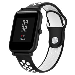 Ремінець BeWatch sport-style 20 мм Xiaomi Amazfit BIP | Bip Lite | GTS | Gtr 42 mm Чорно-Білий (1010112)