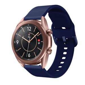 Ремінець для Samsung Galaxy Watch 3 41 мм силіконовий 20мм NewColor Темно-Синій (1012389)