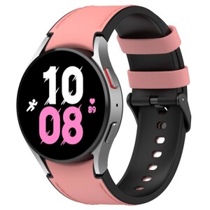 Ремінець шкіра-силікон BeWatch Samsung Galaxy Watch 4 / 5 / 6 20 мм Рожевий (1gw0103)