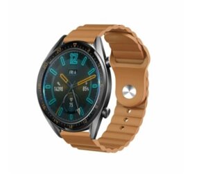 Ремінець силіконовий BeWatch 22мм для Samsung Gear S3 | Galaxy Watch 46 | Galaxy Watch 3 45 mm LineS Коричневий