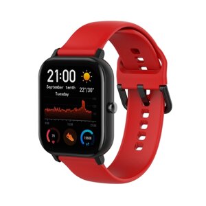 Ремінець силіконовий BeWatch для Xiaomi Amazfit BIP/GTS/GTR S 20 мм Червоний (1010344S)