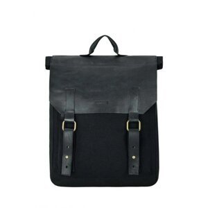 Рюкзак Exodus Leather Canvas Чорний R0503Ex011 28 Х 36 Х 10 см