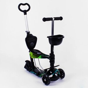 Самокат 5в1 Best Scooter (PU колеса з підсвічуванням ) Абстракція Multicolor (91128)