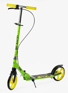 Самокат двоколісний Best Scooter PU 200 мм 1 амортизатор Green and Black (150145)