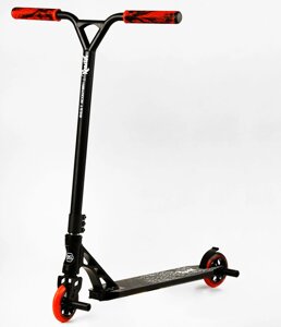 Самокат трюковий пеги алюмінієвий диск і дека колеса Best Scooter Reactor HIC-система PU Black and red (112772)