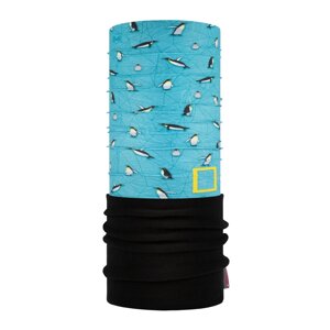 Шарф-труба дитячий 8-12 Buff Polar Colding Blue Чорний-Бірюзовий 20,5x48 див