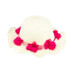 Капелюх літній дитячий Summer hat віночок 48-50 Білий (17519)