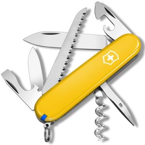 Складаний ніж Victorinox Camper 91 мм 13 функцій Жовтий (1.3613.8)